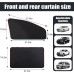 Car Window Shades, 4 Pcs Car Privacy Curtains, 100% Block Light Car Window Covers Magnetic Side Window Sun Shade Keeps Cooler