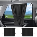 2PCS Car Window Shades,Stretchable Car Curtains for Sunburn Protection & Car Interior Cooling