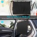 Car Window Shades, 2 PCS Magnetic Double Layer Car Sun Shade for Side Windows Full Shade/Half Shade Options Black