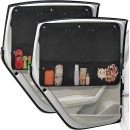 Car Window Shade, 2 Pack Car Side Window Curtain with Storage Pockets Blackout Car Rear Window Sunshades 7 Suction Cups