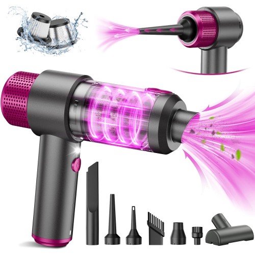 Handheld Car Vacuum Cleaner Cordless, 15000PA High Power Car Vacuum Cleaner & Air Duster, 4-in-1 Portable with LED Light