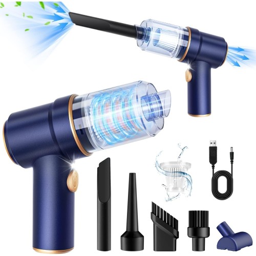 Handheld Car Vacuum Cleaner, 9000Pa 120W High Power Wet and Dry Handheld Car Vacuum Cleaner with LED Light and Multi-Nozzles