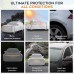 Waterproof SUV Car Cover: 6-Layer Protection,Universal Fit up to 177 inches with Zipper Door & Windproof Straps
