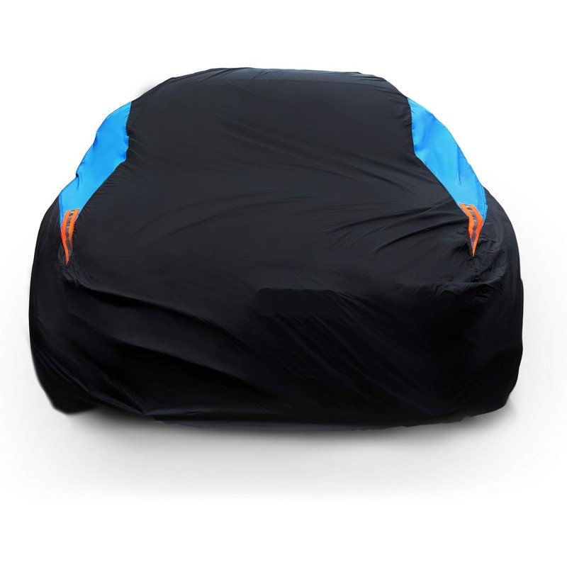Waterproof Car Cover Snowproof UV Protection Windproof Outdoor Full, Universal Fit for Sedan (Fit Sedan Length 194-206 inch)