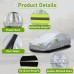 Car Cover Waterproof Automobiles 6 Layers Outdoor Rain Sun Snow Protection with Zipper Inner Cotton Universal Fit(177-194 inch)