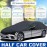 Universal Half Car Cover Waterproof All Weather, Black Car Covers for All Season Waterproof Dustproof Uv Resistant Snowproof