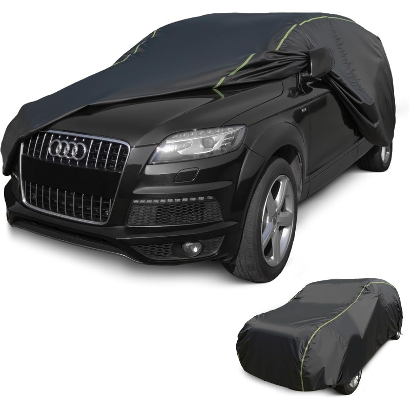 Duty Car Cover,Soft Lining,Driver&Trunk Zipper,Car Cover Waterproof All Weather,Sun UV Rain Snow Sand Protect Vehicle Painting