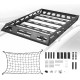 Universal 55" L X 41" W Roof Rack Top Mount Cargo Carrier Steel Basket with Wind Fairing and Cargo Net, 150 LBS Capacity