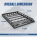 Universal 55" L X 41" W Roof Rack Top Mount Cargo Carrier Steel Basket with Wind Fairing and Cargo Net, 150 LBS Capacity